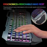 K680 Wireless Gaming Keyboard and Mouse ComboRainbow LED Backlit Keyboard with Rechargeable 3800mAh Battery Metal Panel 5 | PricZone