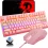 K2 Pink Blue Gaming Keyboard Mouse Set