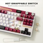 RK ROYAL KLUDGE M87 Gasket Wireless Mechanical Keyboard Hot Swappable Bluetooth24GUSB C Gaming Keyboard with TFT Color Screen 4 | PricZone