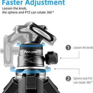 Fotopro Compact Aluminum Mini Tripod 2
