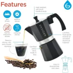 Stovetop Moka Pot Espresso Maker with Milk Frother 5 | PricZone