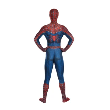 Unisex Blue Web Hero Suit with Removable Mask 2