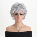 Colored Synthetic Long Straight Wig with Bangs 2 | PricZone