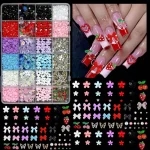 Mixed Nail Art Charms Set   Ribbons Bows Flowers 2 | PricZone