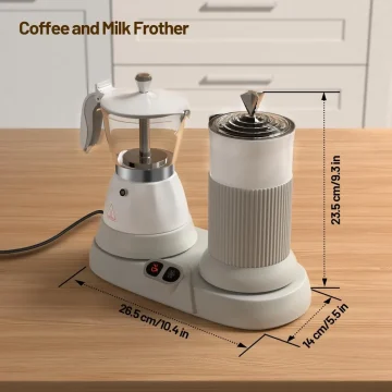2 in 1 Espresso Maker with Milk Frother 2 | PricZone
