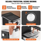 15 Bar Espresso Machine with Milk Frother 6 | PricZone