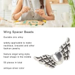 50pc Angel Wing Spacer Beads 09inch Zinc Alloy 3 | PricZone 50pc Angel Wing Spacer Beads 09 inch Zinc Alloy 3 | PricZone