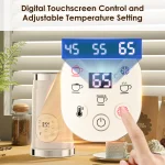 BioloMix 5 in 1 Milk Frother LED Touch Hot Cold 3 | PricZone