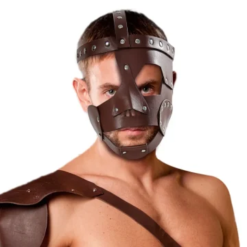 Roman Gladiator Leather Mask Helmet for Cosplay 2 | PricZone