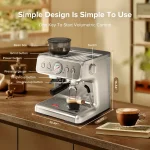 20 Bar Espresso Maker with Grinder and Frother 4 | PricZone