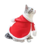 Santa Pet Cloak Warm Plush Hoodie for Small Pets 6 | PricZone