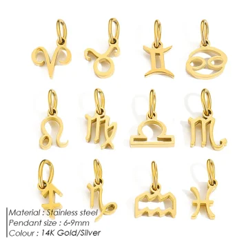 Zodiac Constellation Stainless Steel Charms Set 1 | PricZone
