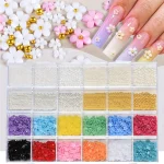 24 Grid 3D Flower Nail Charms Set 1 | PricZone