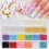 24 Grid 3D Flower Nail Charms Set