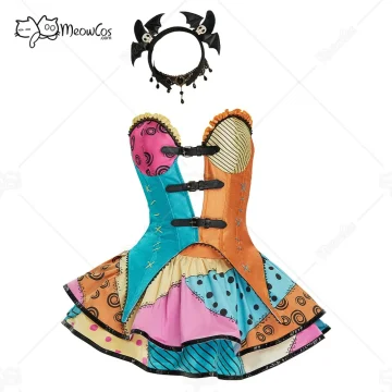 MEOWCOS Gothic Corset Skirt Set with Headband 1