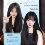 Black Synthetic Long Straight Wig with Bangs 3 | PricZone