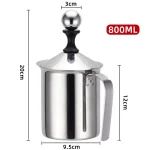 800ml Stainless Steel Milk Frother Double Mesh 6 | PricZone 800ml Stainless Steel Milk Frother Double Mesh 6 | PricZone