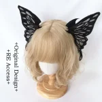 Harajuku Gothic Lolita Horns Feather Hair Clip 2 | PricZone