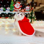 Santa Pet Cloak Warm Plush Hoodie for Small Pets 1 | PricZone