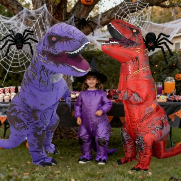 Adult T Rex Inflatable Costume Mascot Parade 2