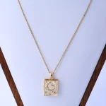 Moon Star Pendant Necklace with Book Charm 1 | PricZone