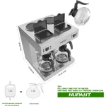 Commercial 72L Coffee Maker with 4 Warmers 5 | PricZone