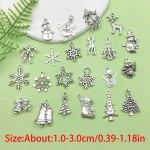 Christmas Charms Set Santa Snowflake Pendants 2 | PricZone