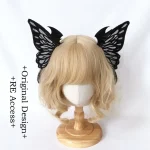 Harajuku Gothic Lolita Horns Feather Hair Clip 3 | PricZone