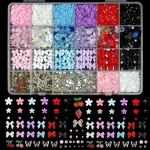 Mixed Nail Art Charms Set   Ribbons Bows Flowers 4 | PricZone