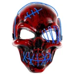 Glow LED Skull Pirate Mask for Halloween 4 | PricZone