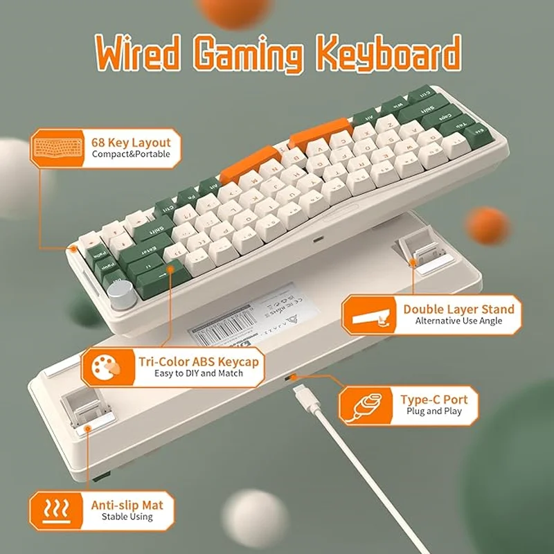 Alice 68 Keys Wired Gaming Keyboard USBC 3 | PricZone Alice 68 Keys Wired Gaming Keyboard USB C 3 | PricZone