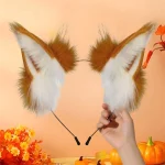 Furry Black Cat Ears Headband for Cosplay 5 | PricZone