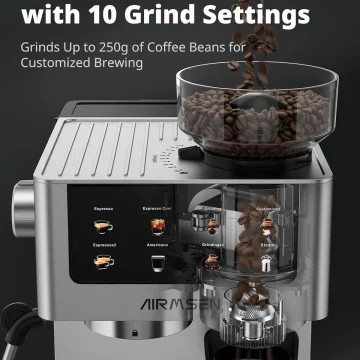 Airmsen 20 Bar Espresso Machine with Grinder 2 | PricZone