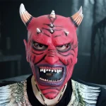 Red Oni Demon Mask with Horns for Cosplay 5 | PricZone