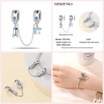 925 Sterling Safety Chain Clip for Charm Bracelets 3 | PricZone