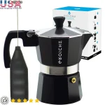 Stovetop Moka Pot Espresso Maker with Milk Frother 1 | PricZone