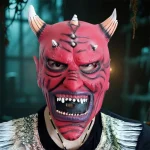 Red Oni Demon Mask with Horns for Cosplay 4 | PricZone