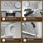 20 Bar Espresso Maker with Grinder and Frother 5 | PricZone