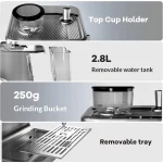 20 Bar Espresso Machine with GrinderFrother 6 | PricZone