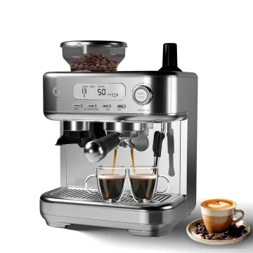 15 Bar Espresso Machine with LCD Milk Frother 1 | PricZone