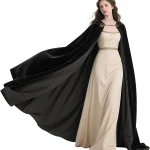 Viking Hooded Cape Medieval Black Cloak 1 | PricZone