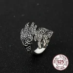 Sterling Silver Viking Bear Claw Knot Ring 1 | PricZone