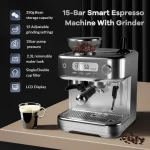 15 Bar Espresso Machine with LCD Milk Frother 2 | PricZone