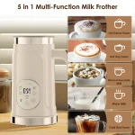 BioloMix 5 in 1 Milk Frother LED Touch Hot Cold 2 | PricZone