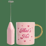 Ceramic Coffee Mug and Electric Frother Set 16oz 1 | PricZone