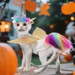 Cat Unicorn Costume with Horns and Rainbow Mane 5 | PricZone