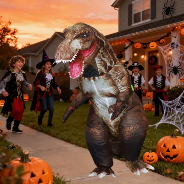 Adult T Rex Inflatable Dinosaur Costume 2