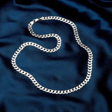 7MM Mens Cuban Link Chain 925 Silver Necklace 3