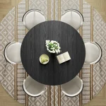 IRONCK Round Dining Table 51 inch for 6 People 5 | PricZone
