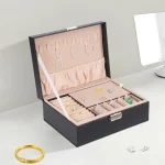 Double Lock Leather PVC Jewelry Storage Case 4 | PricZone